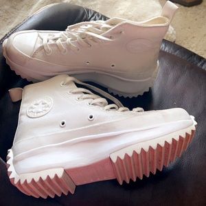 Converse All White  Platform Lugged Shoes